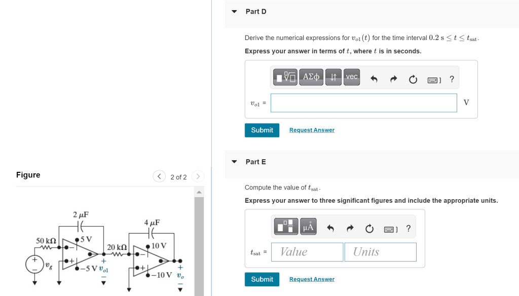 Solved The voltage signal shown in (Figure 1) is applied to | Chegg.com