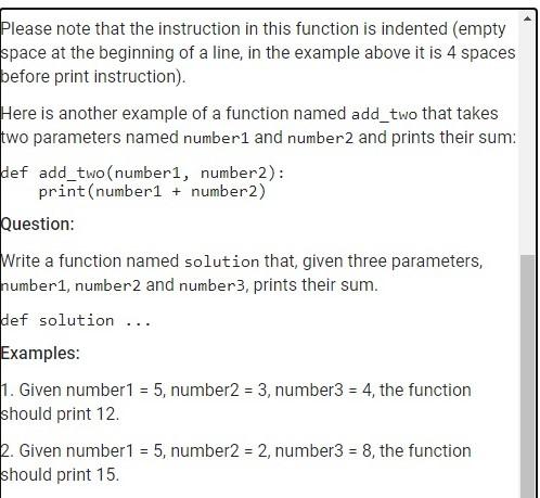 Solved Please note that the instruction in this function is | Chegg.com