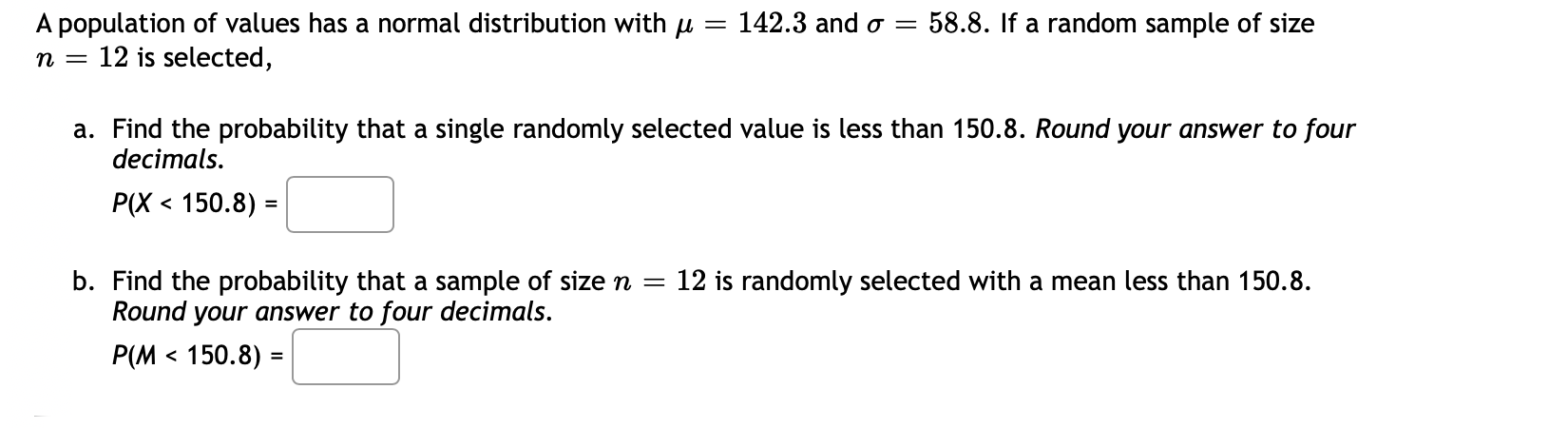 Solved A population of values has a normal distribution with | Chegg.com