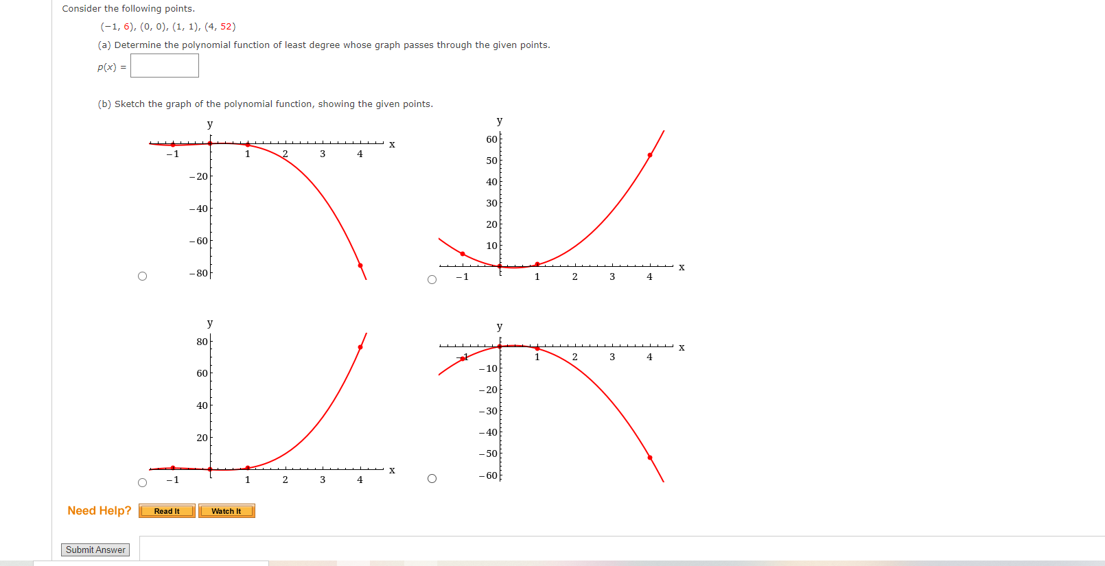 Solved Consider The Following Points 1 6 0 0 1 Chegg Com