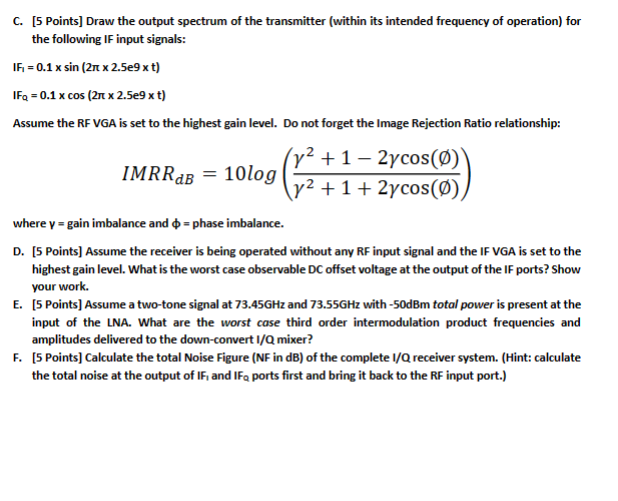 Solved Q2. [30 Points] You are hired as an RF engineer to | Chegg.com