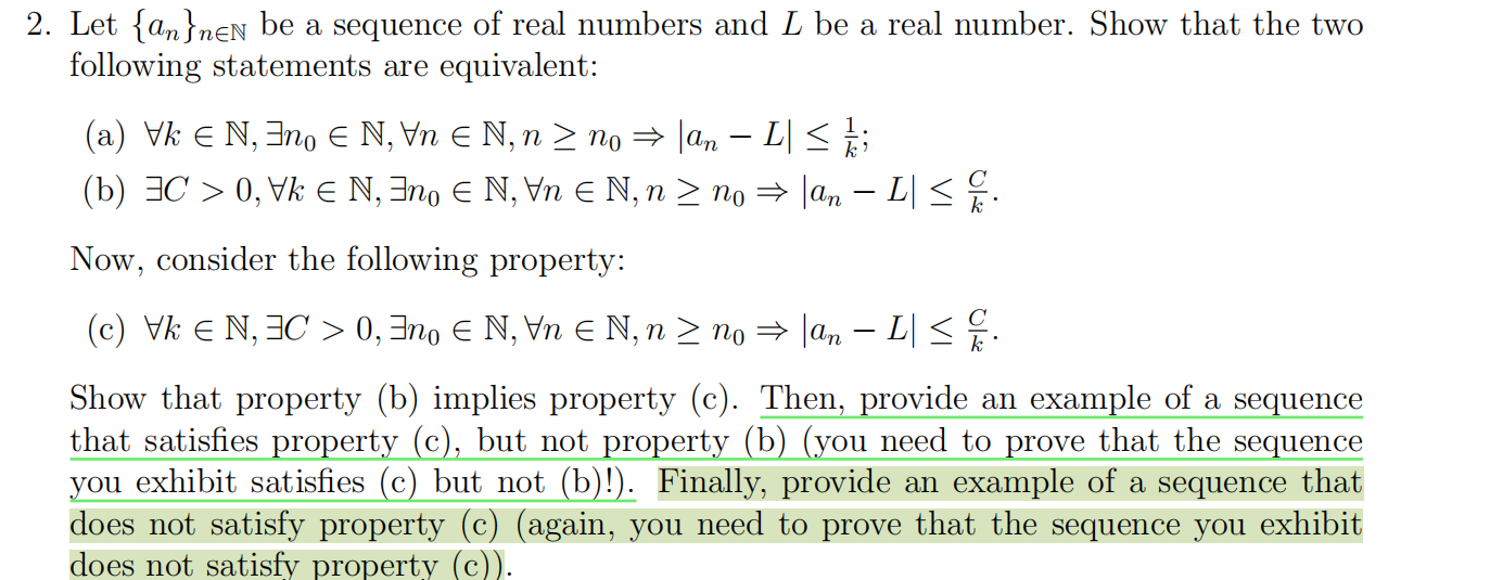 Solved I have shown (a) and (b) are equivalent and (b) | Chegg.com