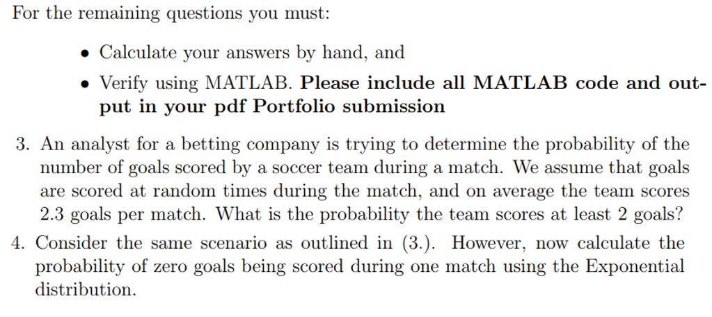 Solved For the remaining questions you must: - Calculate | Chegg.com