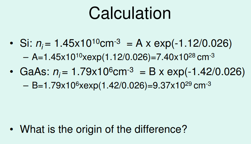 Solved Calculation - Si: ni=1.45×1010 | Chegg.com
