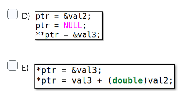 Solved Choose the statements that are INVALID, if the | Chegg.com