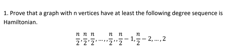 Solved 1. Prove that a graph with n vertices have at least | Chegg.com
