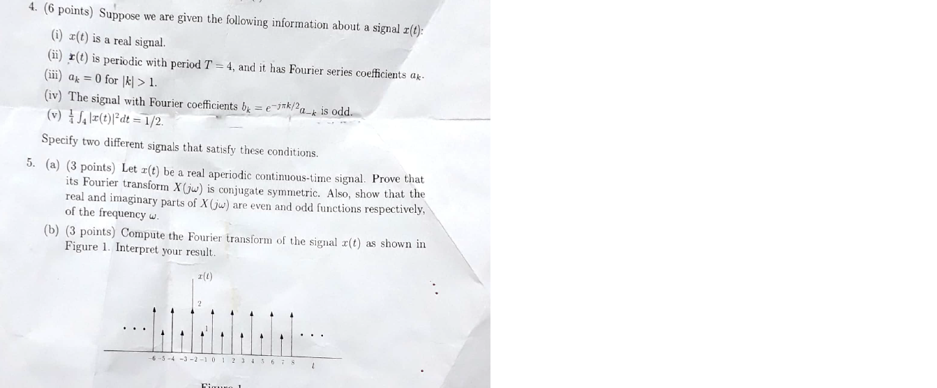 Solved 4. (6 points) Suppose we are given the following | Chegg.com