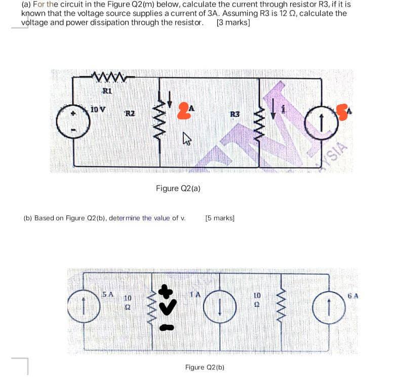Solved (a) For the circuit in the Figure Q2(m) below, | Chegg.com