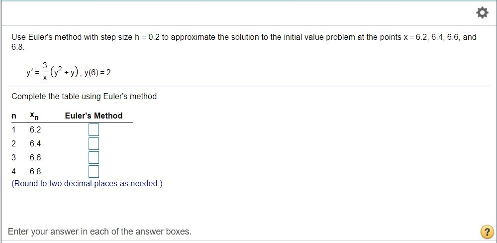 Solved Use Euler's Method With Step Size H = 0.2 To | Chegg.com