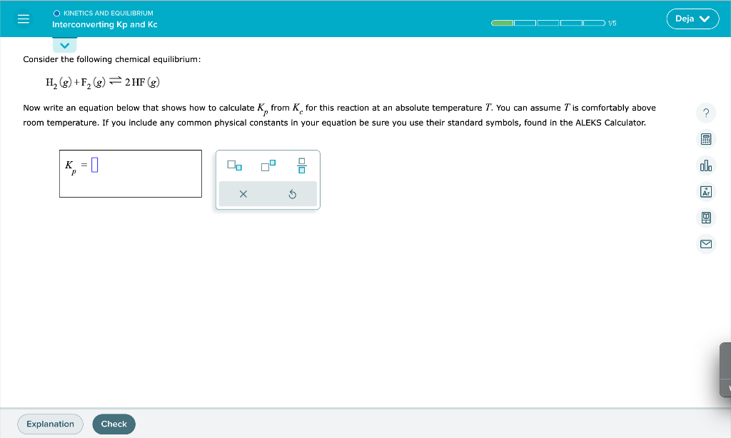 Solved Consider the following chemical equilibrium: | Chegg.com