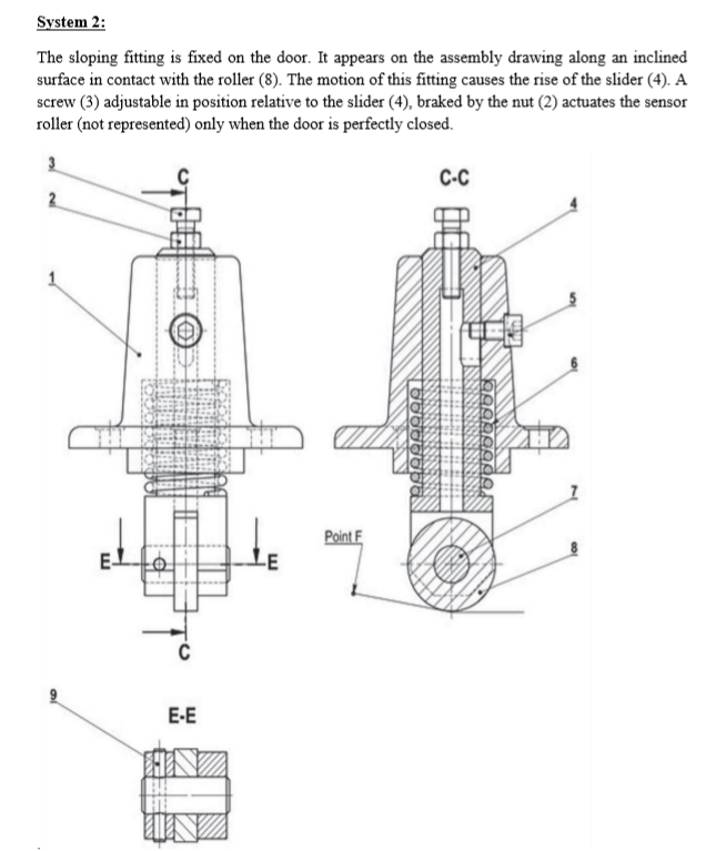 Solved System 1: The following assembly drawing shows a | Chegg.com