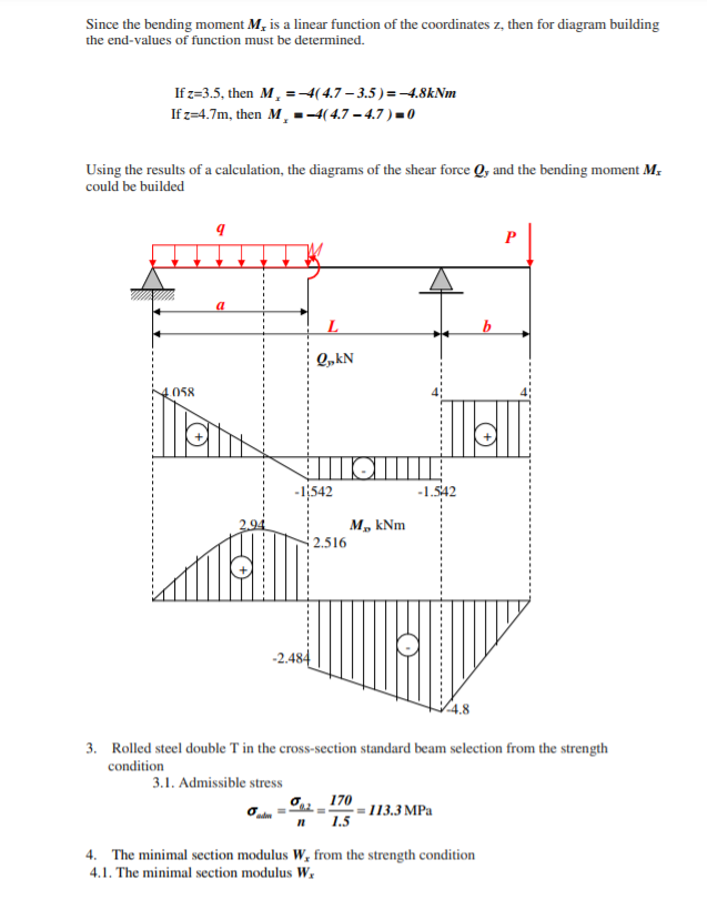 Course work problem 3: Designing of the steel beam. | Chegg.com