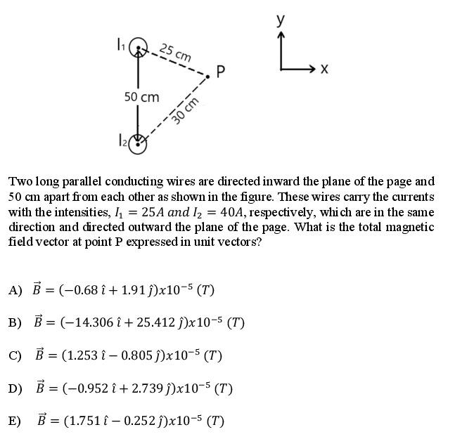 Solved y 11 25 cm L. Р 50 cm 30 cm 126 Two long parallel | Chegg.com