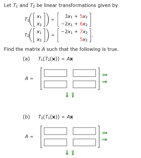 Solved Let T1 And T2 Be Linear Transformations Given By X1 | Chegg.com