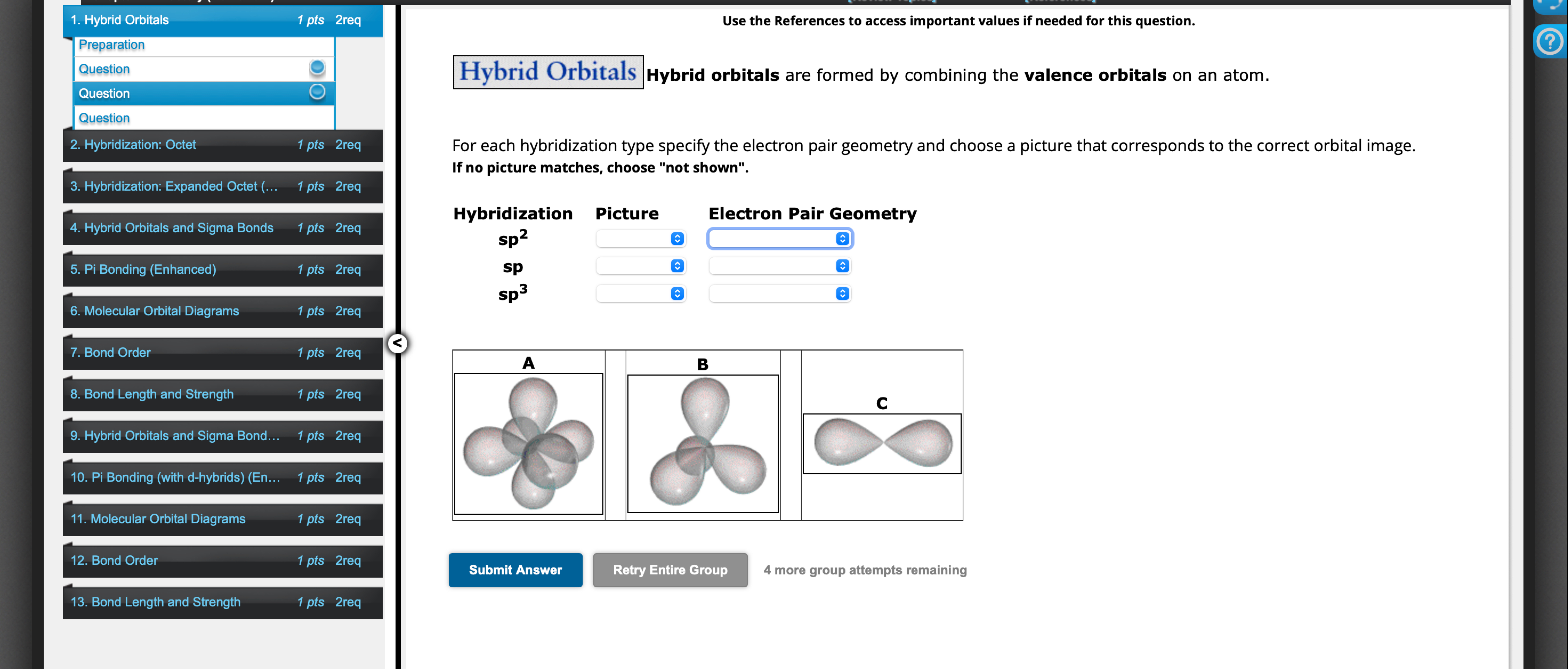 Solved Hybrid orbitals are formed by combining the valence | Chegg.com