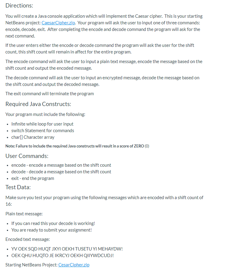 Directions: You will create a Java console | Chegg.com