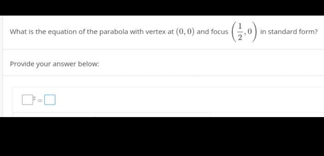 equation of parabola with vertex 0 0 and focus 0 1 is