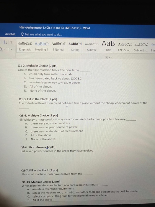 Solved HW+Assignment+1,+Ch+1+and+3,+MP+$19 (1)- Word Acrobat | Chegg.com
