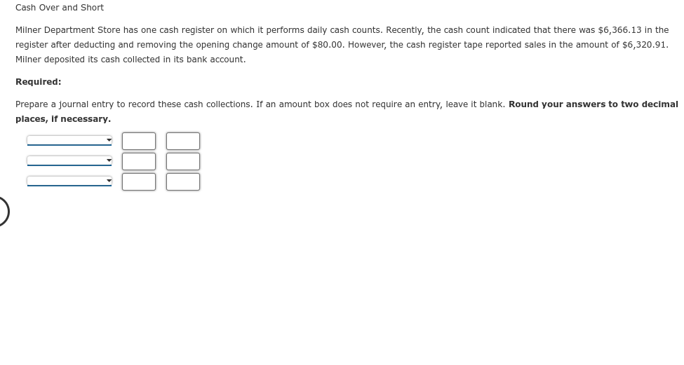 Solved Milner Department Store has one cash register on | Chegg.com