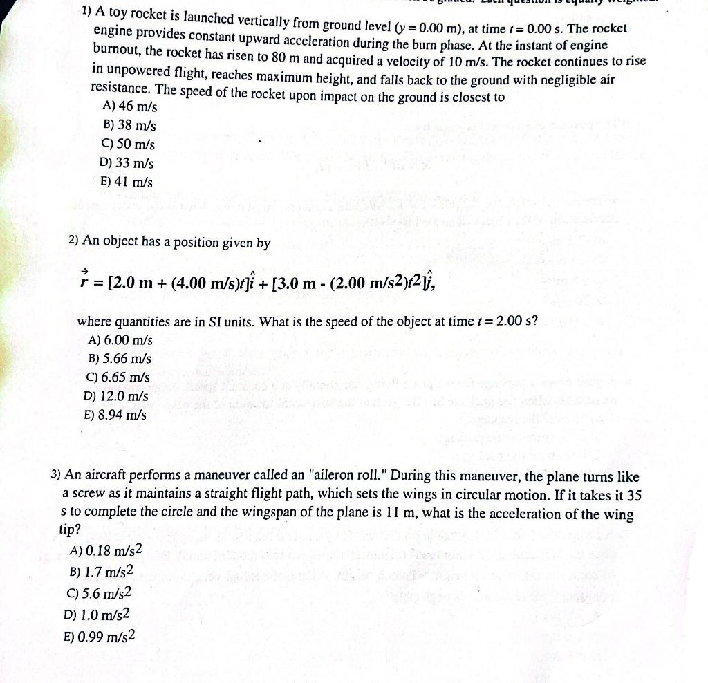 Solved Physics: If You Answer All Questions Correctly, I | Chegg.com