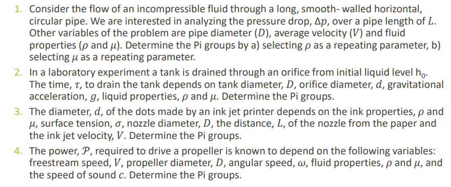 Solved 1. Consider the flow of an incompressible fluid | Chegg.com