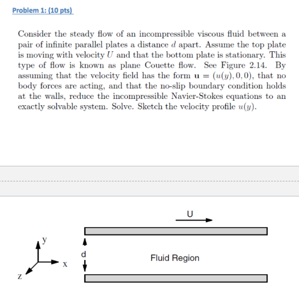 Solved Problem 1: (10 pts) Consider the steady flow of an | Chegg.com