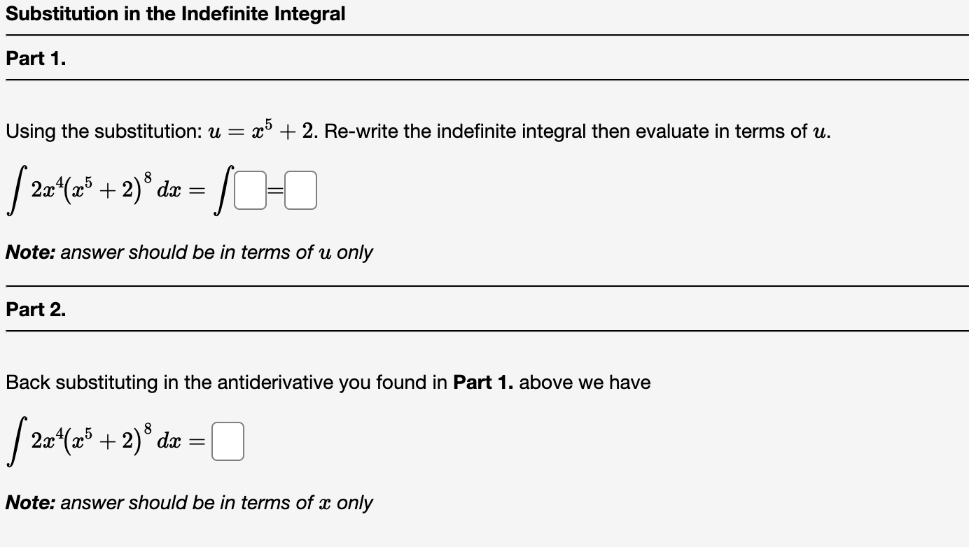 solved-using-the-substitution-u-x5-2-re-write-the-chegg