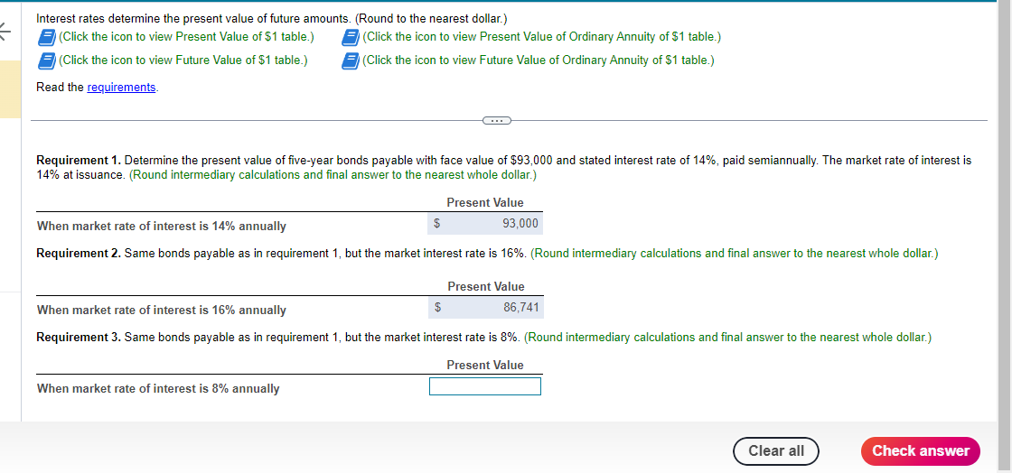 Solved Interest rates determine the present value of future | Chegg.com