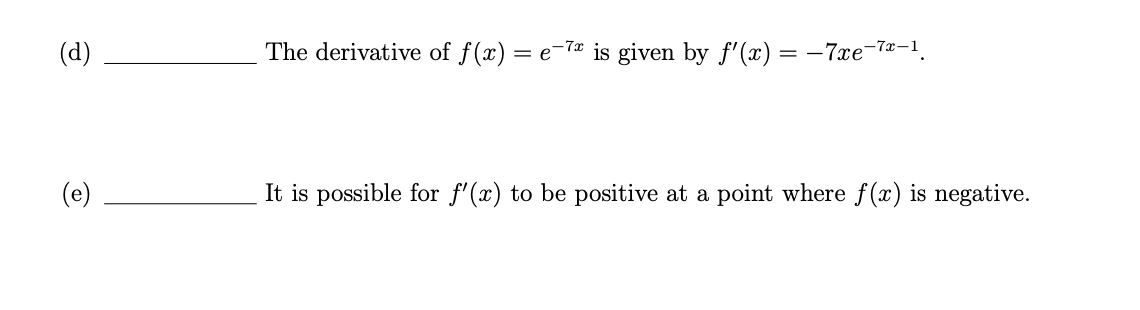 Solved [1 points each] Determine whether each of the | Chegg.com