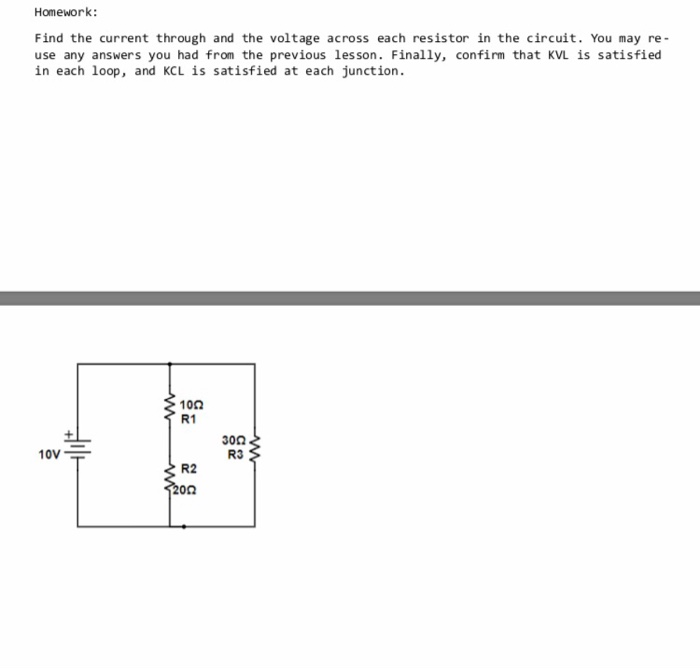Solved Find the current through and the voltage across each | Chegg.com