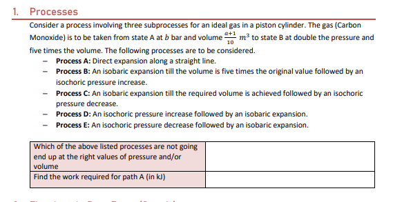 Solved 1. Processes Consider A Process Involving Three | Chegg.com