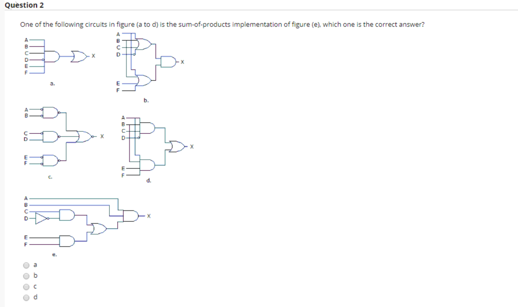 Solved Question 2 One Of The Following Circuits In Figure (a | Chegg.com