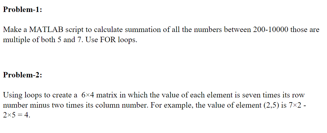 Solved Problem-1: Make a MATLAB script to calculate | Chegg.com