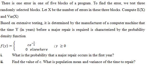 Solved There is one error in one of five blocks of a | Chegg.com