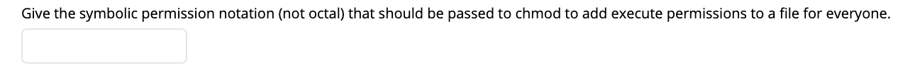 Give The Symbolic Permission Notation Not Octal Chegg Com