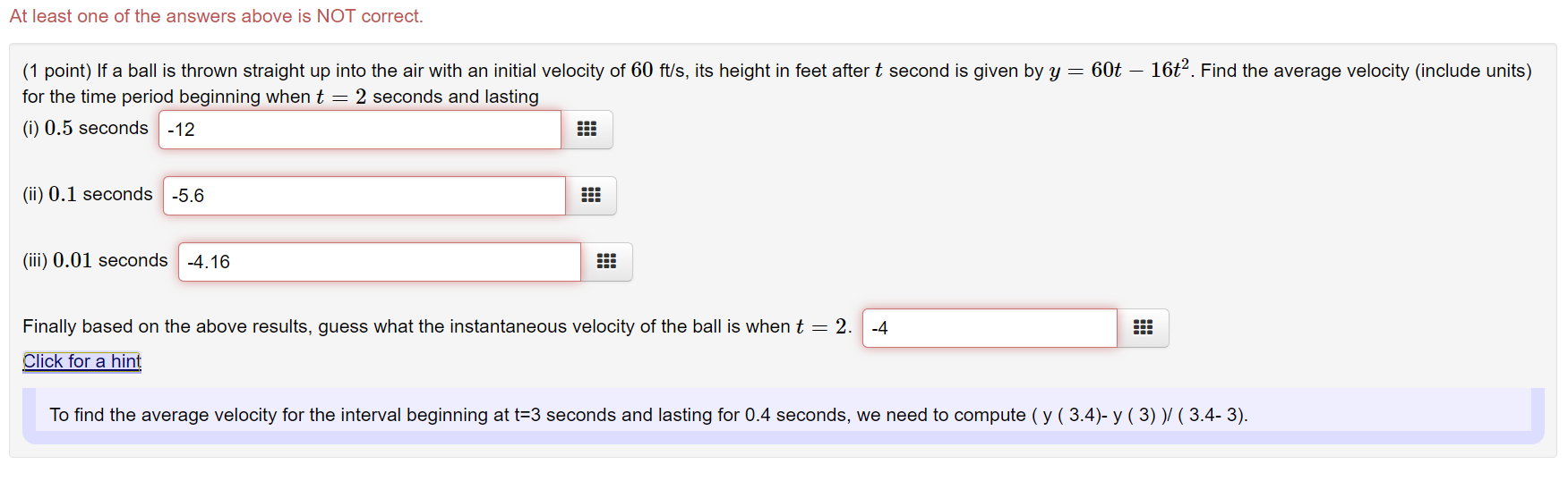 Solved At least one of the answers above is NOT correct. ﻿If | Chegg.com