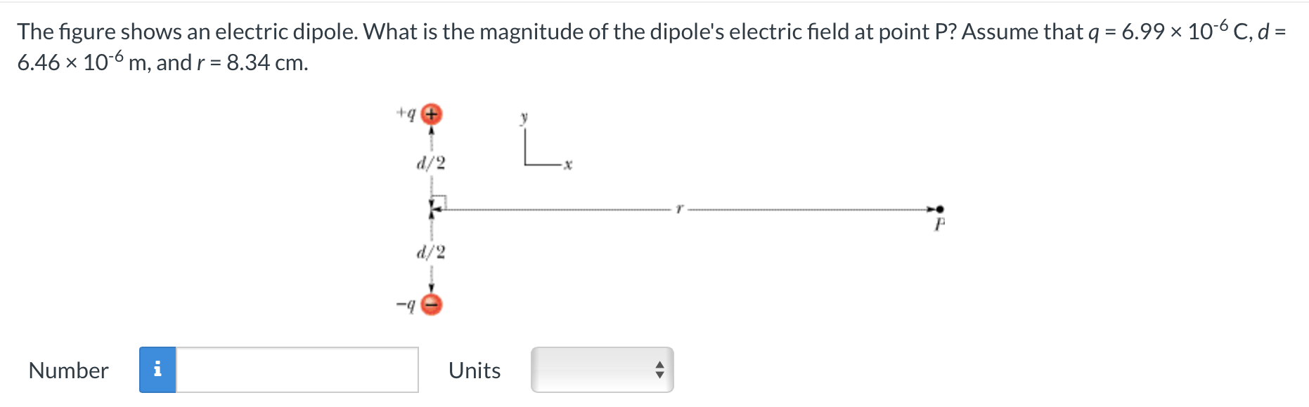 Solved The figure shows an electric dipole. What is the | Chegg.com