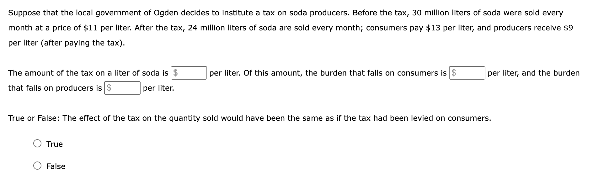 Solved Suppose that the local government of Ogden decides to