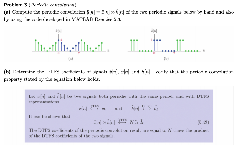 Solved Problem 3 Periodic Convolution A Compute The Chegg Com