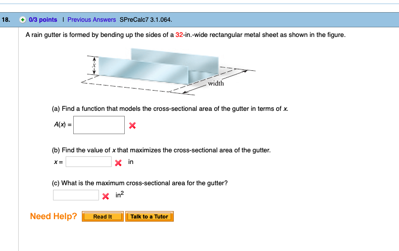 0 3 Points I Previous Answers Sprecalc7 3 1 064 18 A Chegg 