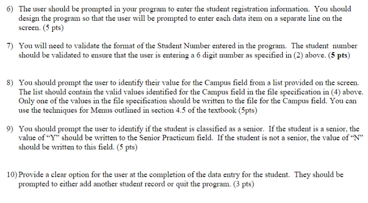 Solved Student Registration Information program, use C++ to | Chegg.com