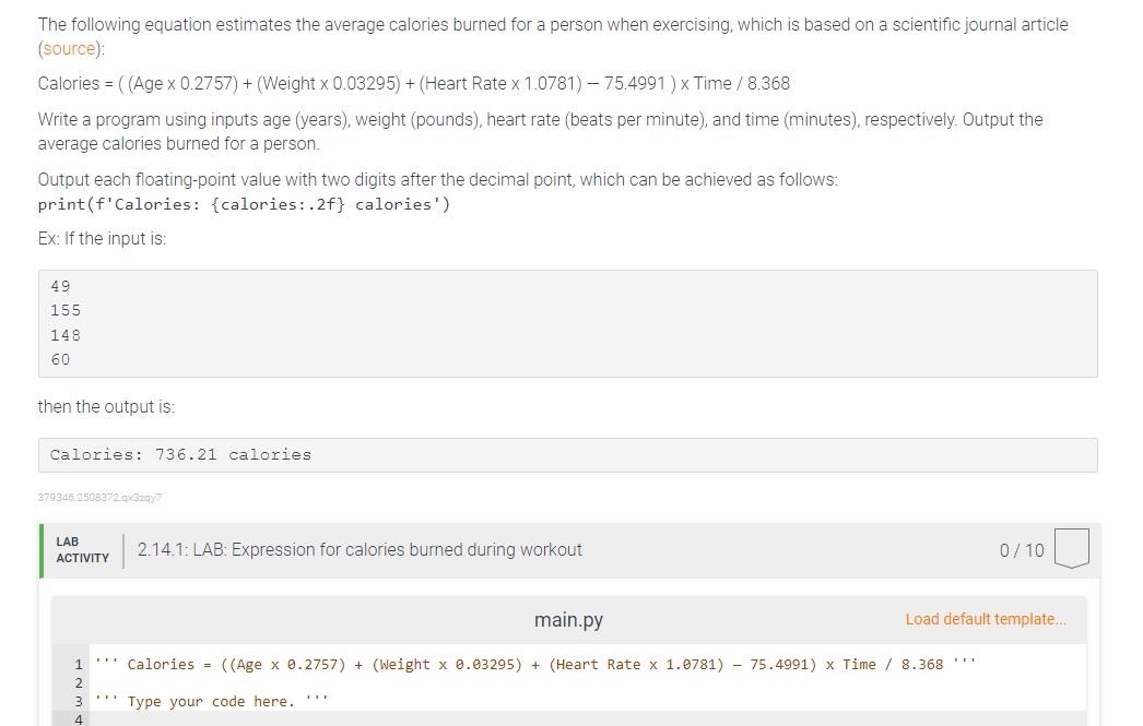 solved-the-following-equation-estimates-the-average-calories-chegg