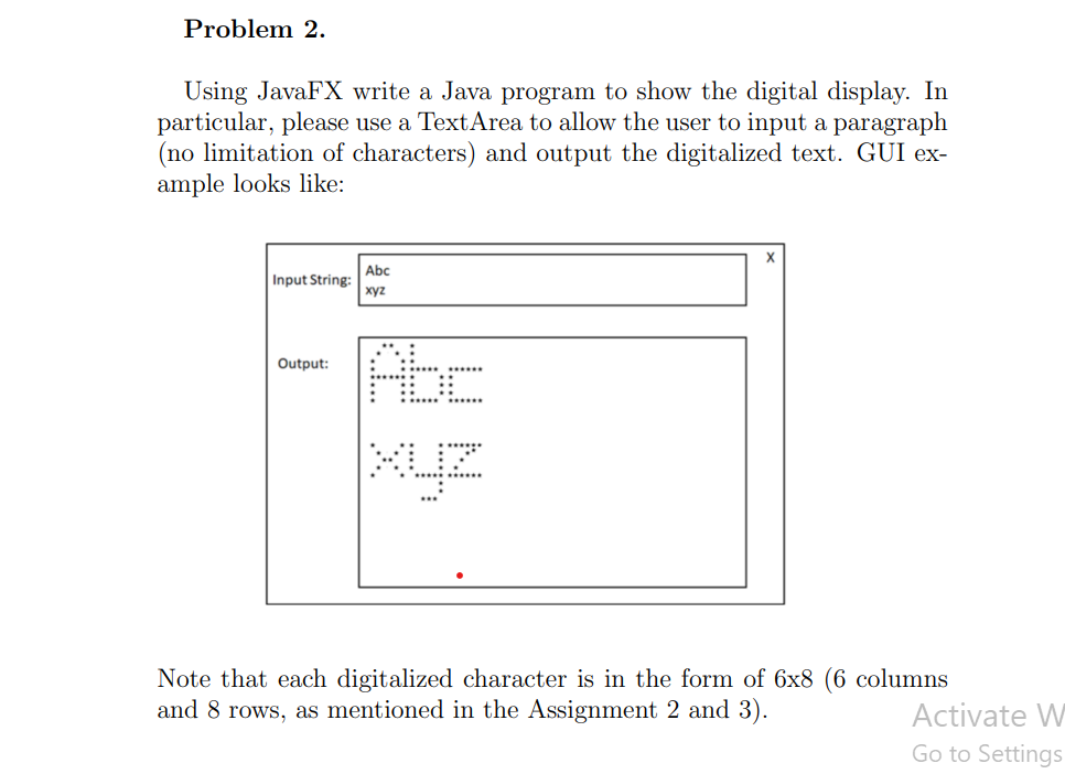 Solved Using JavaFX Write A Java Program To Show The Digital | Chegg.com