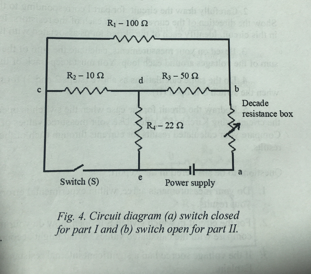 Solved R1100 Ω R210 Ω R350 Ω Decade resistance box R422