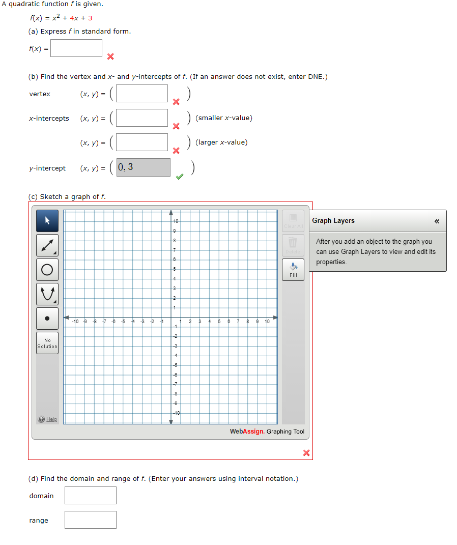 Solved A Quadratic Function Fis Given F X X2 4x 3 Chegg Com