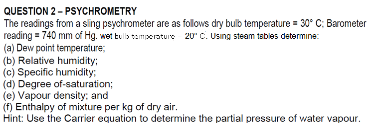 Mechanical Engineering Thermodynamics Lec 28 Pt 7 Of 7 Dry Bulb Wet Bulb Temperature Youtube