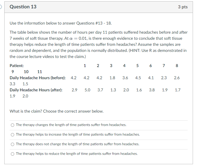 Solved Use the information below to answer Questions \#13 - | Chegg.com