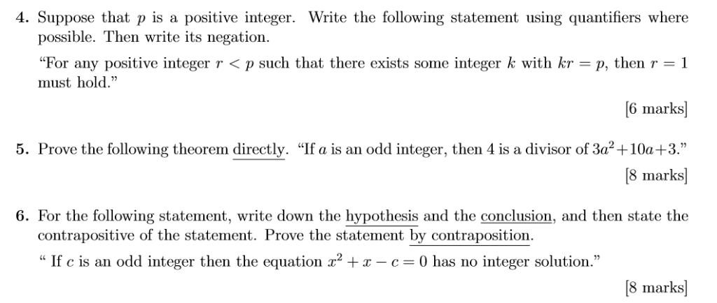Solved 4. Suppose that p is a positive integer. Write the | Chegg.com