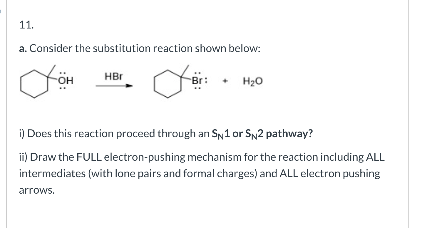 Solved I) Does This Reaction Proceed Through An SN1 Or | Chegg.com