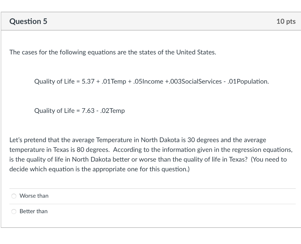 Solved Question 5 10 pts The cases for the following | Chegg.com